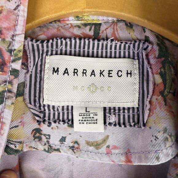 Anthropologie Marrakech Darcy Floral Jacket Lyocell Womens Large Lavender Purple - Picture 5 of 11